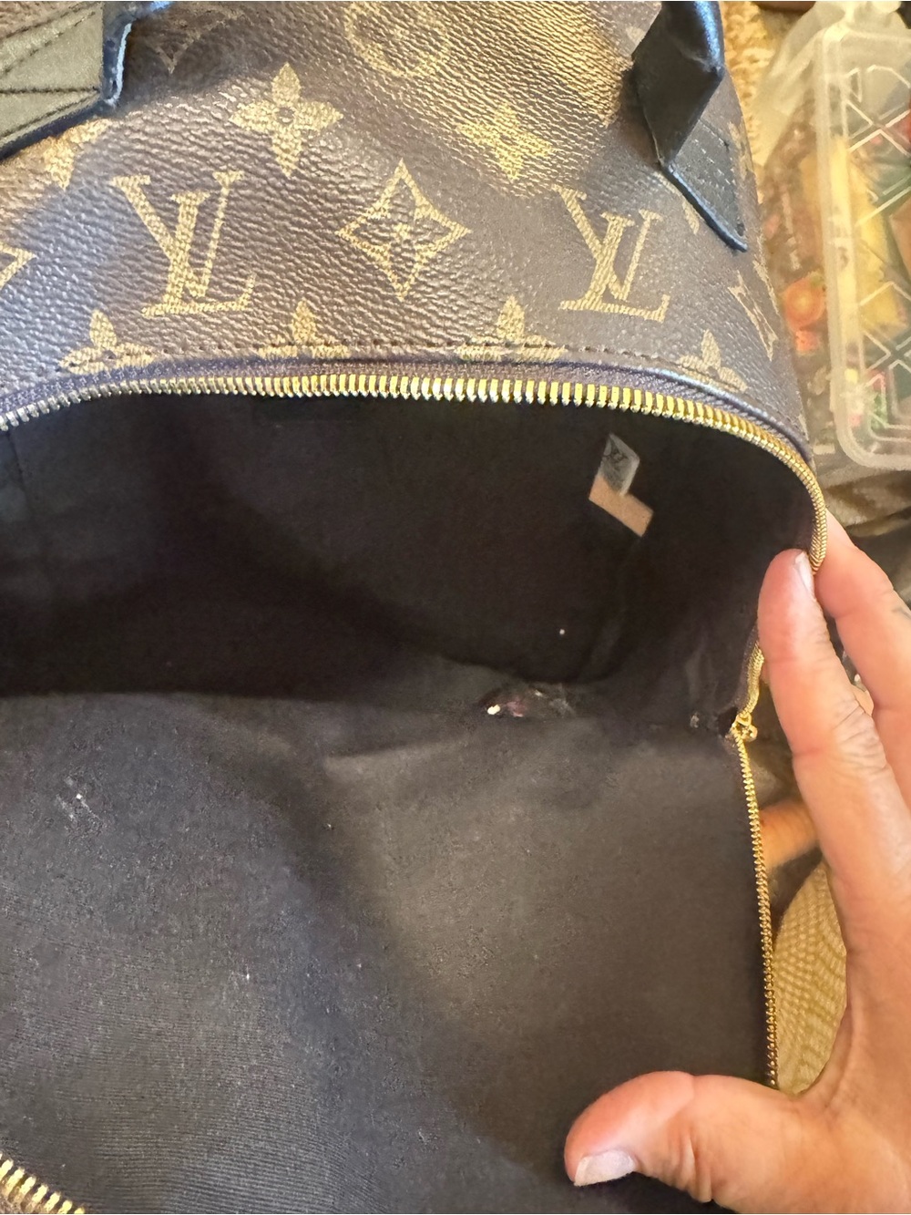 Designer inspird med size Backpack in Brown used maybe 5 times - Picture 3 of 3